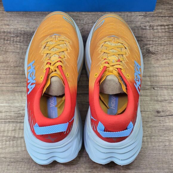 Hoka One One Bondi X Men\'s Size 9.5D Fiesta Amber Yellow Running Shoes NEW W BOX main image 12